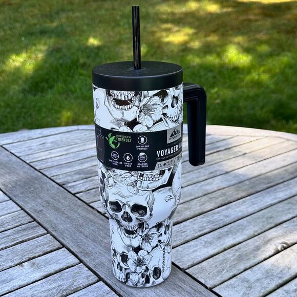 Skull Floral Voyager 40 oz Steel Insulated Tumbler Halloween 2024 HydraPeak New - Picture 9 of 9
